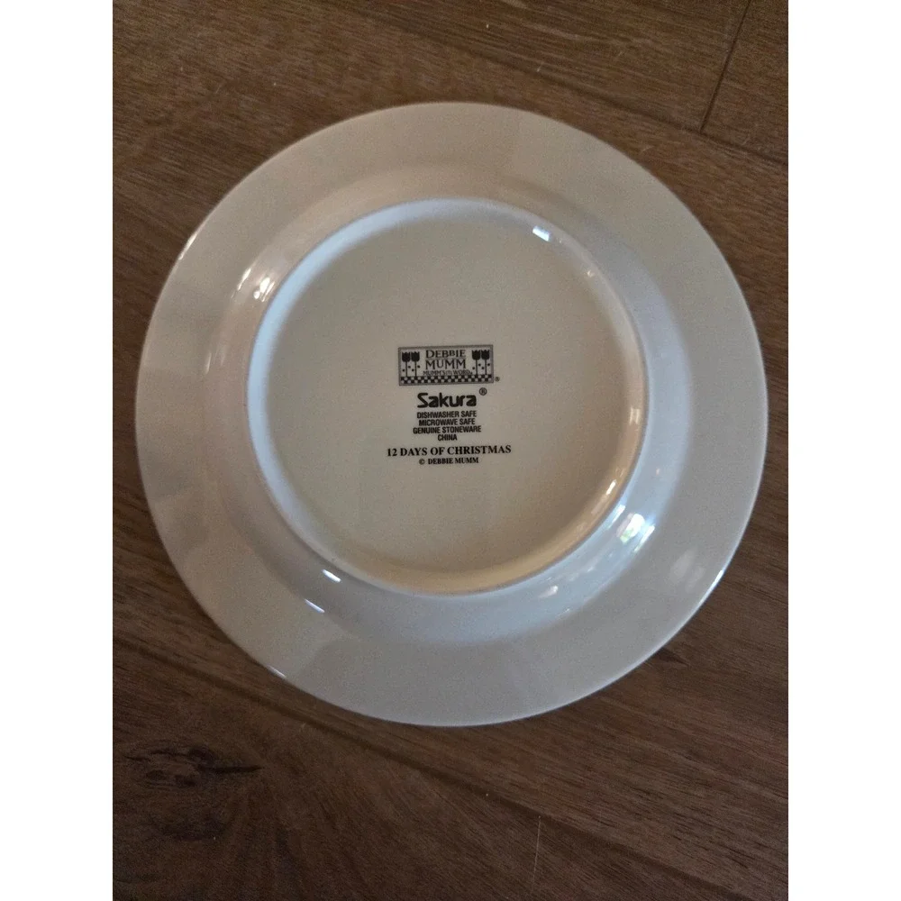 Debbie‎ Mumm Sakura 12 Days of Christmas 12 Drummers Drumming Plate